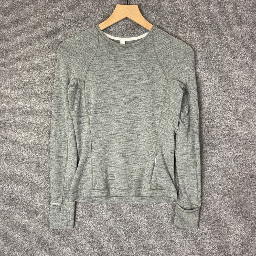 Lululemon Swiftly Tech Long Sleeve Shirt Gray Space Dye Size 6 Running Top